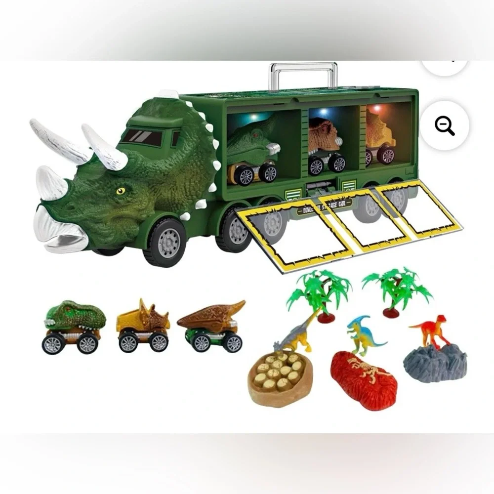 Dinosaur Transport Truck Playset with Mini Dino Cars